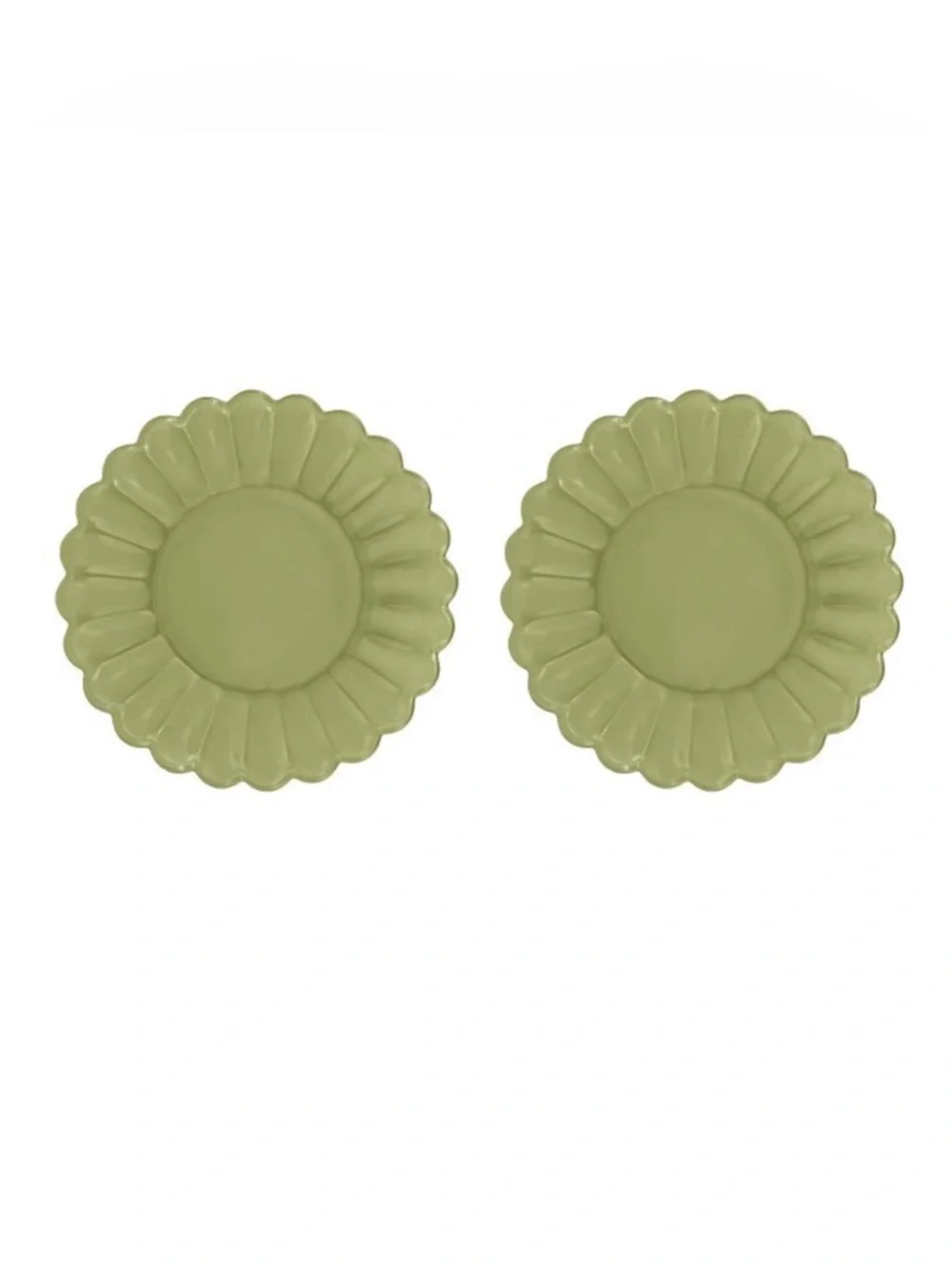 ✨NEW🌸Target Bullseye Playground 2026 Green Flower Shaped Glass Plates🍽️